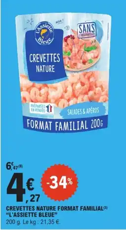 E.Leclerc L'Assiette Bleue Crevettes Nature offre