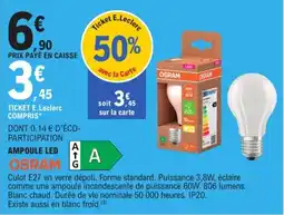 E.Leclerc OSRAM Ampoule LED offre