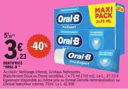 E.Leclerc Oral-B Dentifrice offre