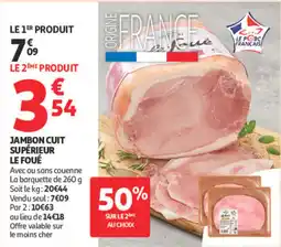 Auchan Supermarché LE FOUÉ Jambon cuit supérieur offre