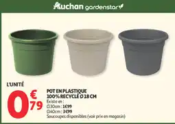 Auchan Auchan gardenstar POT EN PLASTIQUE offre