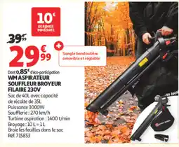 Auchan WM ASPIRATEUR SOUFFLEUR BROYEUR FILAIRE 230V offre
