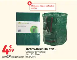 Auchan gardenstar SAC DE JARDIN PLIABLE 215 L offre