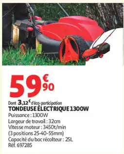 Auchan TONDEUSE ÉLECTRIQUE 1300W offre