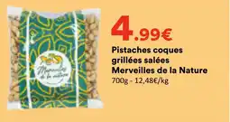 Hmarket Merveilles de la Nature Pistaches coques grillées salées offre