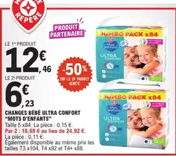 E.Leclerc Mots d'enfants Changes bébé ultra confort offre