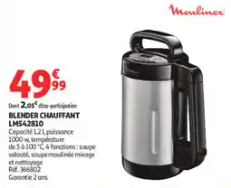 Auchan Supermarché Moulinex Blender Chauffant offre