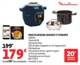 Auchan Supermarché Moulinex MULTICUISEUR COOKEO YY5960FB offre