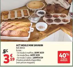 Auchan Supermarché Act moule mini savarin offre