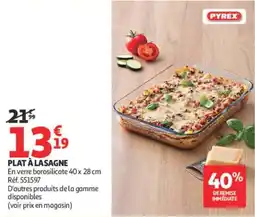 Auchan PYREX PLAT À LASAGNE offre