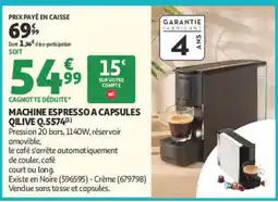 Auchan Supermarché QILIVE MACHINE ESPRESSO A CAPSULES offre