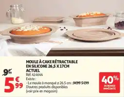 Auchan Moule à cake rétractable en silicone offre