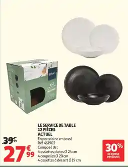 Auchan ACTUEL LE SERVICE DE TABLE offre