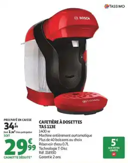 Auchan BOSCH CAFETIÈRE À DOSETTES offre
