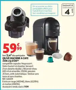 Auchan QILIVE MACHINE A CAFE offre