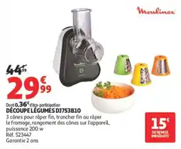Auchan Moulinex DÉCOUPE LÉGUMES DJ753B10 offre