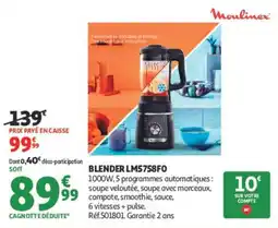 Auchan Moulinex Blender LM5758FO offre