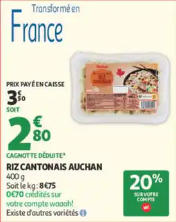 Auchan Auchan Riz cantonais offre