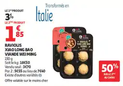 Auchan WEI MING RAVIOLIS XIAO LONG BAO VIANDE offre