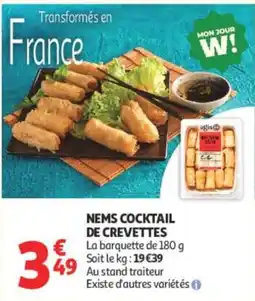 Auchan aglis Nems cocktail de crevettes offre