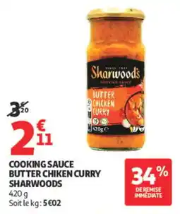 Auchan Sharwoods COOKING SAUCE BUTTER CHICKEN CURRY offre
