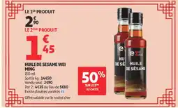 Auchan Wei ming huile de sesame offre