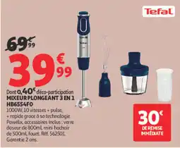 Auchan Tefal MIXEUR PLONGEANT 3 EN 1 offre