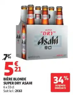 Auchan Asahi BIÈRE BLONDE offre