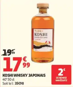 Auchan KOSHI WHISKY JAPONAIS offre