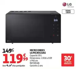 Auchan LG MICRO ONDES offre
