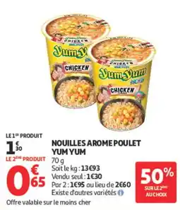 Auchan YumYum Nouilles Arome Poulet offre