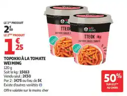 Auchan WEI MING TOPOKKI À LA TOMATE offre