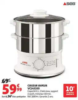 Auchan SEB CUISEUR VAPEUR offre