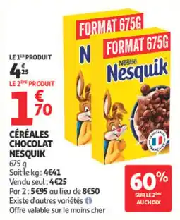 Auchan Nesquik Céréales Chocolat offre