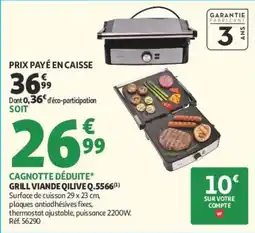 Auchan QILIVE Grill viande offre