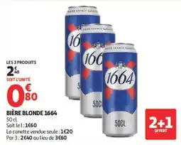 Auchan 1664 Bière blonde offre