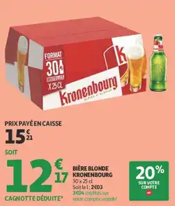 Auchan Kronenbourg Bière blonde offre