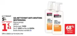 Auchan Neutrogena Gel Nettoyant Anti-Boutons offre