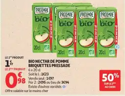 Auchan PRESSADE BIO NECTAR DE POMME offre