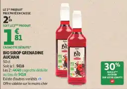 Auchan Auchan Bio Sirop Grenadine offre