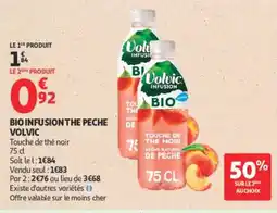 Auchan Volvic bio infusion the pêche offre