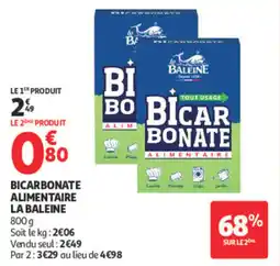 Auchan La baleine bicarbonate alimentaire offre