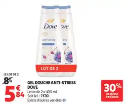Auchan Dove Gel douche anti-stress offre