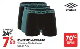Auchan Umbro boxers homme offre