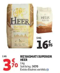 Auchan HEER RIZ BASMATI SUPERIOR offre