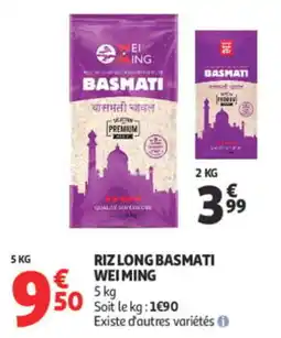 Auchan WEI MING RIZ LONG BASMATI offre