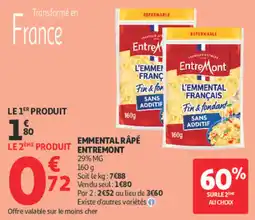 Auchan Entremont Emmental Râpé offre