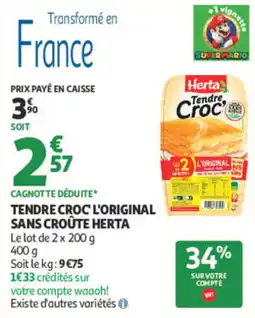 Auchan Herta Tendre Croc offre