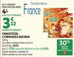 Auchan Auchan Croustizza 4 Fromages offre