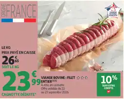 Auchan VIAND Bovine : Filet offre